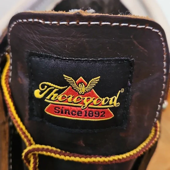 Thorogood Men' Steel Toe Leather Boots Size 10.5 - Picture 3 of 4